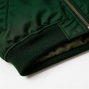 Custom Greek Letter Leather Jacket Embroidered Green <b>Quilted</b> Unisex Winter Coat Wholesale OEM Manufacturer Distributors Reliable - Product Image 6