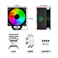 Refroidisseur CPU Snowman MT4 V3 RGB Premium Silencieux Ventilateur 4 broches avec caloduc Compatible LGA1700/AM5/2011 Coloré pour Boîtier d'Ordinateur