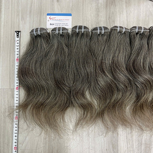 Nouvelle Collection Avril Cheveux Gris Poivre et Sel 8 Pouces Lisses Cheveux Naturels du Vietnam Cheveux de Donneur Unique Pointes Pleines Vente en Gros - Product Image 6