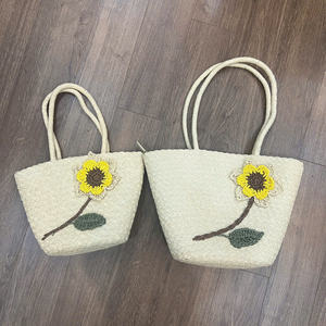 <b>Small</b> Handmade Triangle Water Hyacinth <b>Bag</b> Eco Friendly Woven Beach Travel Handbag <b>for</b> <b>Women</b> - Product Image 1