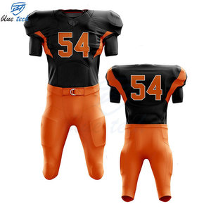 Premium American Football Uniform Set Custom Sublimation Short Football Jersey Pants Professional Teams OEM Custom Logo Print - Product Image 1