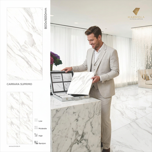 Grey Willan Marble Look Polished Porcelain Tiles 800x1600mm Acid-Resistant Antibacterial Non-Slip Elegant Floor Wall Interior - Product Image 6