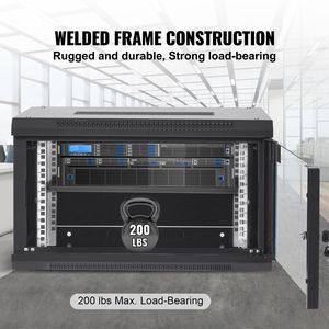 Armadio Rack Server di Rete a Parete 6U con Profondità 15.5FT, Capacità di Carico Massima 200 Libbre, Contenitore 32U - Product Image 4