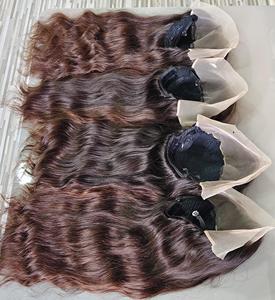 Extensiones de cabello Remy indio Real sin procesar, trama de peluca, estilo de onda profunda suave de un templo de donante, cabello crudo Natural - Product Image 1