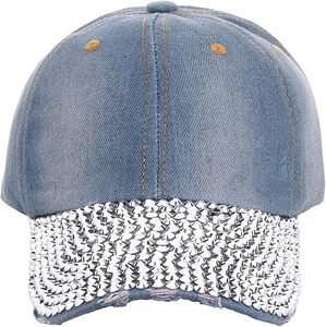 Gorra de Béisbol Deportiva de Mezclilla con Pedrería, Diseño Moderno y Elegante de Moeed Mehboob Industry, Bordado 3D Personalizable - Product Image 5