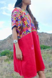 ตัวอย่างที่สวยงามขนาดใหญ่ของศิลปะพื้นบ้านที่สวมใส่ได้ผ้าฝ้ายทอมือปักด้วยมือสไตล์วินเทจและมีชีวิตชีวา - Product Image 4