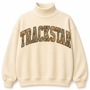 เสื้อสเวตเชิ้ตคอเต่า Trackstar ลายแผนที่วินเทจ แขนยาว สำหรับคอลเลคชั่นเสื้อผ้าขายส่ง - Product Image 1