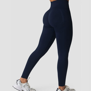 Ribbed Seamless Quick Dry Compression Breathable Scrunch <b>Butt</b> Women Sports <b>Leggings</b> Hip <b>Lifting</b> Lightweight Exercise Yoga Pant - Product Image 2