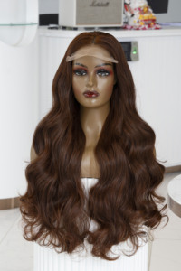 Peluca de Cabello Humano Virgen Remy con Cutícula Alineada y Frente de Encaje para Mujeres Negras, Personalizada, Colorida, 180% de Densidad - Product Image 3