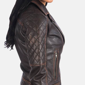 Supplier Exporter Top Full Grain New Design <b>Light</b> <b>Weight</b> Fashion Cheap Price Top Quality Leather <b>Jacket</b> for Women - Product Image 3