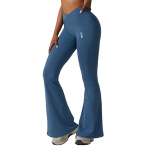 Cropped Workout <b>Leggings</b> Side <b>Pockets</b> Women's Running <b>Leggings</b> Ribbed Knit Studio Fitness Custom Logo Supplier Women Activewear - Product Image 4