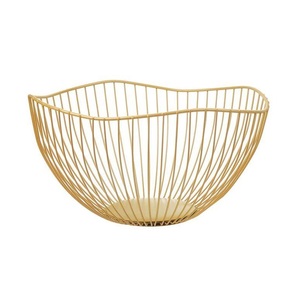 Antique <b>Gold</b> Footed Fruits <b>Basket</b> bowl metal bowl kitchenware - Product Image 6