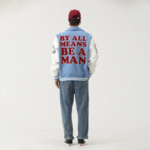 Custom Clothing Manufacturer Patch Design Embroidered Letterman Varsity <b>Jackets</b> Low MOQ <b>Bomber</b> Coat High Quality <b>Jacket</b> Supplier - Product Image 3