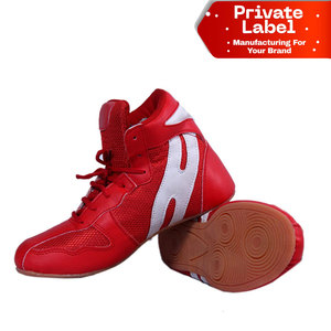 Calzado de Boxeo Transpirable de Malla de Poliéster, Cómodo para Combates, Botas de Boxeo de Cuero Genuino para Sparring de Alto Rendimiento - Product Image 1