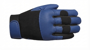 Gants de travail de sécurité durables avec paume en cuir synthétique, conception flexible et fermeture de poignet réglable pour travaux généraux - Product Image 3