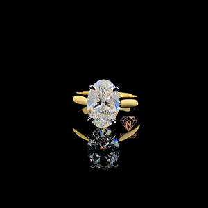 Anillo de Diamante Moissanita de Corte Brillante Redondo de Alta Calidad, Anillo de Compromiso de Plata 925, Regalo de Joyería para Aniversario, Disponible para la Venta - Product Image 1