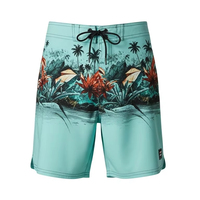 Short de bain à séchage rapide pour hommes, anti-rides, imprimé numérique, en polyester, pour la plage et le surf, tendance, pour l'été
