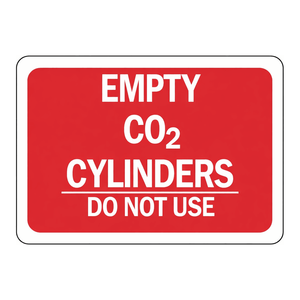 ถัง CO2 ว่างเปล่าของ Brady ห้ามใช้ - ป้ายเตือนจากคณะกรรมการความปลอดภัยในห้องปฏิบัติการและอุตสาหกรรม - Product Image 2