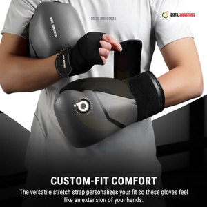 For Professional Mexican Style Boxing Gloves Custom Logo Cowhide Leather Lace-Up Non-Slip Adjustable Wrist <b>Strap</b> Gloves - Product Image 6