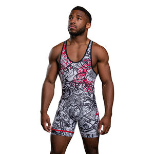 Débardeur de lutte personnalisé par sublimation pour hommes, sans manches, imprimé, 100 % polyester, pour haltérophilie - Product Image 3