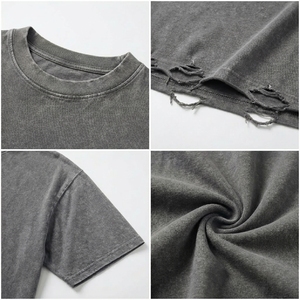 เสื้อยืดโอเวอร์ไซส์ผ้าคอตตอนพรีเมียมเนื้อหนัก สวมใส่สบาย ทรงบ็อกซี่ เป็นมิตรกับสิ่งแวดล้อม ระบายอากาศได้ดี น้ำหนัก 230 กรัม สไตล์สตรีทแวร์ - Product Image 6