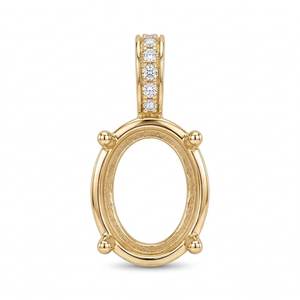 925 Sterling Silver Oval Blank Bezel <b>Pendant</b> 4x6mm-20x30mm Semi Mount Pre Notched Cabochon Gemstone Setting Women's Engagement - Product Image 4