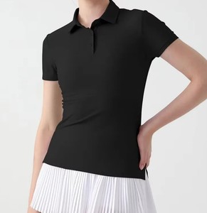 T-shirt personnalisé pour femme, été, décontracté, uni, en polyester/coton tricoté, col rond, manches courtes, anti-plis, séchage rapide - Product Image 3