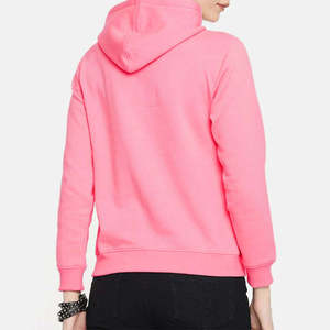 Sudadera con Capucha Rosa para Mujer, Color Sólido, Manga Larga, Tejido de Punto, Algodón, Estilo Casual, para Otoño - Product Image 2