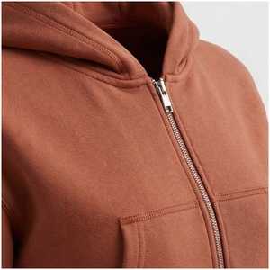 <b>Women</b> 100% Cotton Hooded <b>Zip</b>-Up Sweatshirt & Jogger Pants Set Solid Color Casual Tracksuit Autumn Midweight Fleece Full Sleeve - Product Image 4