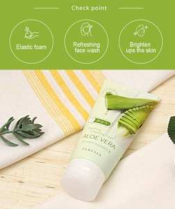 Mousse nettoyante apaisante pour le visage à l'aloe vera, soin hydratant et nourrissant en profondeur, élimination douce des impuretés pour femmes - Product Image 2