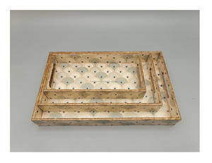 Juego de bandejas de madera impresas con diseño elegante para comedor, cocina, decoración del hogar - Product Image 3