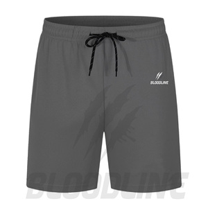 Shorts de sport pour homme BLOODLINE à séchage rapide, taille mi-haute élastique, logo avant, poches zippées, longueur Bermuda, motif camouflage, décontracté - Product Image 6