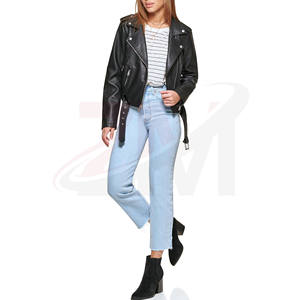 Nouveautés : Vestes en cuir unies personnalisables, élégantes, à manches longues, pour femmes, qualité supérieure, unisexe - Product Image 2