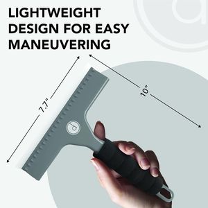 Spatola grigia per porta doccia e parabrezza auto con 2 lame di ricambio in silicone extra e manico in schiuma - Product Image 4