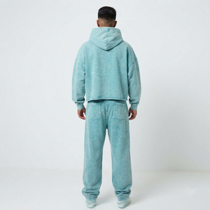 Ensemble de survêtement tendance : Hoodie oversize à manches longues, coupe ample, épaules tombantes, cordon de serrage à la taille et pantalon large - Product Image 3