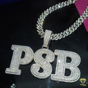 Luxury " 82 " Pendant Necklace <b>Iced</b> <b>Out</b> Diamond Cuban <b>Chain</b> Fashion Jewelry Gift For Him - Product Image 3