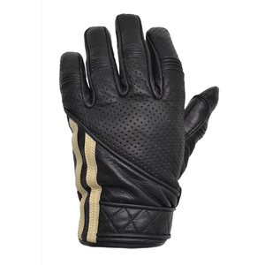 Gants de moto thermiques en cuir, longueur poignet, respirants, style sportif, pour le cyclisme, quatre saisons, non doublés, noirs - Product Image 2
