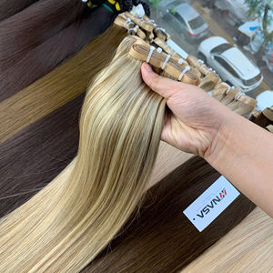 Cabello Humano Virgen Vietnamita de Hanoi de Última Tendencia, a Granel, Súper Doble Trama, 100g, Sin Enredos, Liso Natural, Fuerte, Sedoso, Decolorado - Product Image 1