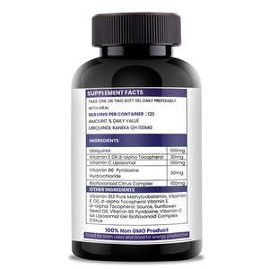 Kaneka Ubiquinol QH Coenzima Q10 100mg 120 Cápsulas Blandas, Suplemento Alimenticio Reducido Bioactivo - Product Image 2
