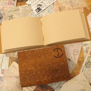 Personalized Hardcover Leather Journal Spiral Binding Embossed Floral Rustic Sketchbook Handmade Vintage Paper Gift Edition - Product Image 2