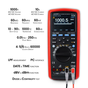 Multímetro Digital True RMS KM 891, 60,000 Lecturas, 4.5/6 Dígitos, Auto-Ranging con Registro de Datos e Interfaz para PC - Product Image 4