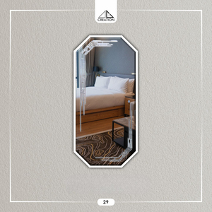 Decora tu sala de estar con este elegante espejo de cuerpo entero con marco sin montura y luces LED de diseño. - Product Image 4