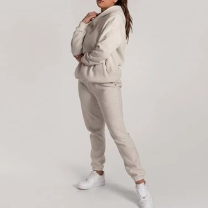 Conjunto Deportivo Casual de Otoño para Mujer, Sudadera Holgada con Capucha, Mezcla de Algodón y Felpa, Color Sólido, Transpirable, Manga Larga, Estilo Urbano - Product Image 1