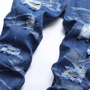 Jean en denim coupe moderne pour homme, tissu denim extensible de qualité supérieure, design classique à cinq poches, vêtements décontractés et tendance - Product Image 4