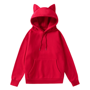 Sudadera con Capucha de Moda para Mujer, Estilo Invernal con Orejas de Gato, Sudadera Informal para Mujer - Product Image 1