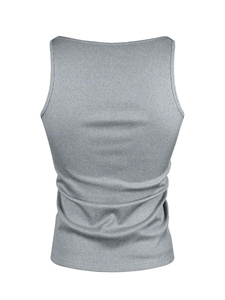 Débardeur formel blanc 100 % coton respirant à séchage rapide pour hommes, idéal pour la musculation, coupe ajustée, prix abordable, OEM - Product Image 3