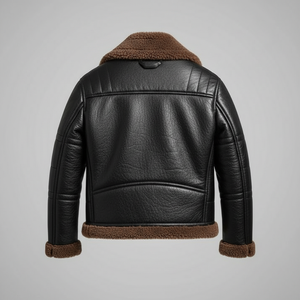 Nouvelle veste bomber automne-hiver en simili cuir de veau, coupe ample, grand col, contraste de couleurs, tendance, double face - Product Image 5