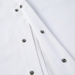 เสื้อเชฟทันสมัยสำหรับร้านอาหาร เสื้อเชิ้ตทำงานผู้หญิงผู้ชาย ป้องกันแสงแดด กระดุม 3 เม็ด เสื้อทำงานผู้ชาย ชุดยูนิฟอร์ม เสื้อเชฟ - Product Image 5