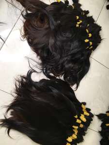 100% bébé extensions de cheveux humains non transformés blond droit en vrac cheveux Extensions de cheveux naturels de haute qualité - Product Image 6