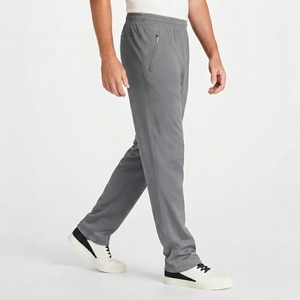 Pantalon de sport pour homme, coupe droite, avec taille élastique et poches zippées, idéal pour la course à pied et l'entraînement en salle de sport - Product Image 4